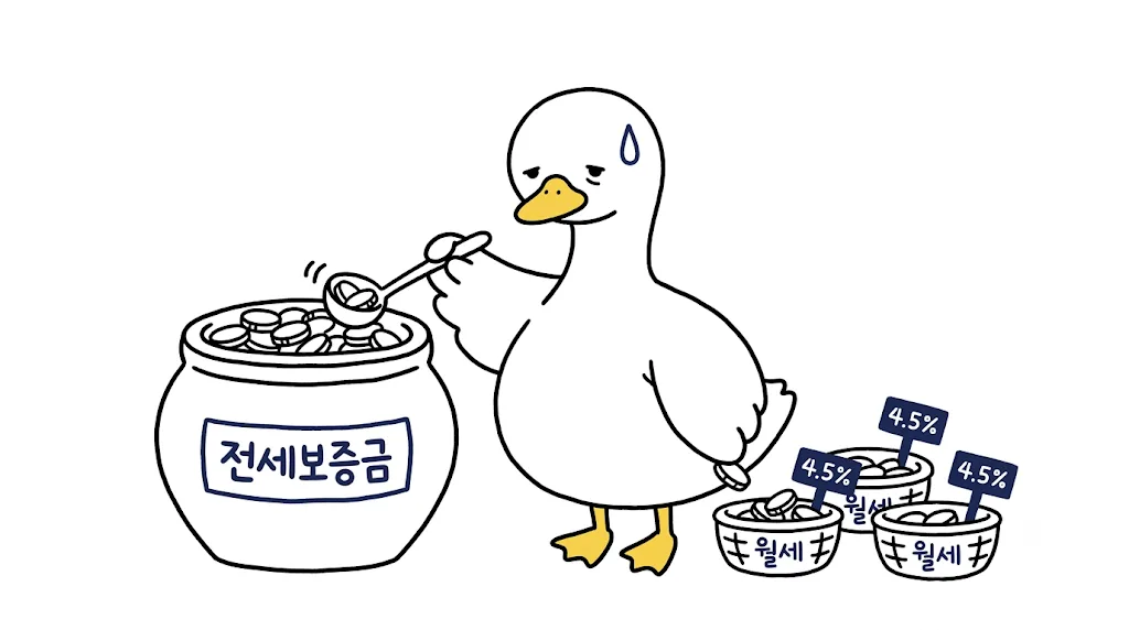 반전세가 뭐야 — 전세·월세 차이와 전환율 상한 4.5%